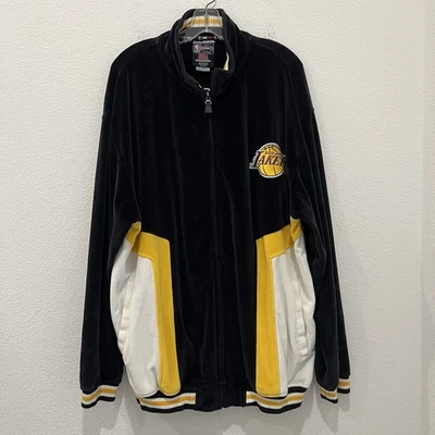 Sudadera de terciopelo vintage única L.A. Lakers para hombre talla 2XL negra/amarilla Foto 1 de 4