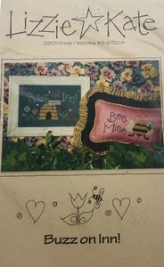 Lizzie Kate Cross Stitch Pattern Buzz on Inn & Bee Mine Bees Summer Needlework - Picture 1 of 6