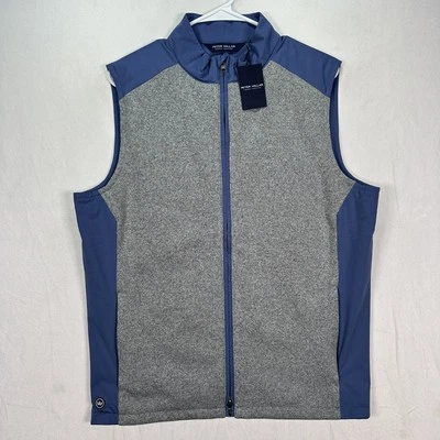 Peter Millar Vest Mens Medium Gray Blue Cambridge Crown Crafted Stretch NWT $265 - Image 1 of 4