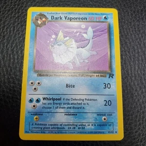 Dark Vaporeon 45/82 Team Rocket HP Pokémon TCG CCG Cards 2000 WOTC - Picture 1 of 1