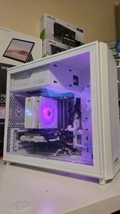Custom White Gaming PC (Intel i7, Nvidia, SSD, RGB, LED Display, Windows 11 Pro) - Picture 1 of 17