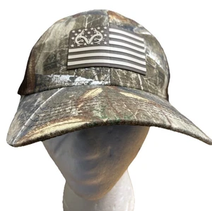 Gorra Patriótica Caza RealTree Marrón Camuflaje Gorra Ajustable Snapback EE. UU. BANDERA - Imagen 1 de 7