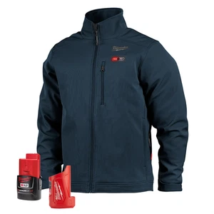 Milwaukee 204BL-21L Milwaukee Tool M12 Heated TOUGHSHELL Navy Blue Jacket Kit, L - Picture 1 of 1