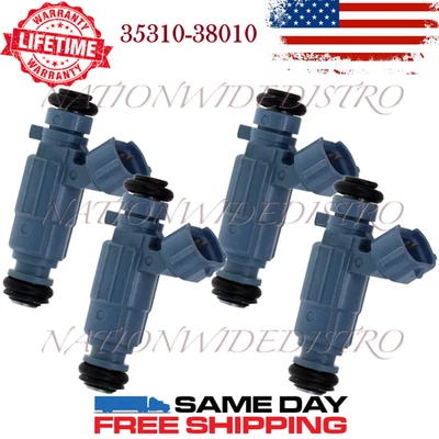 4x Inyectores de combustible OEM Hyundai para 99-06 Hyundai Santa Sonata Kia Magentis Optima Foto 1 de 4