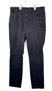 Pantalones chinos Uniqlo para hombre reales 29x32 negros ajustados tiro bajo informales preppy - Imagen 1 de 11