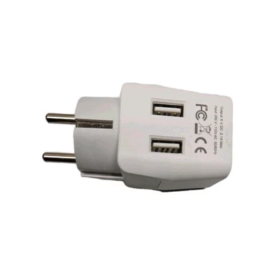 Ceptics USA to Germany, France(Schuko) Travel Adapter -Type E/F- Dual USB(CTU-9) - Image 1 of 4