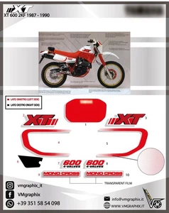 Aufkleber XT 600 2KF 1987 - 1990 WEISS Grafik/Stickers/Decal XT 2 KF XT600 - Bild 1 von 1