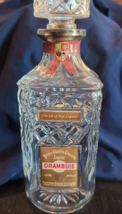 Vintage Drambuie Decanter Lead Crystal Prince Charles Edwards Liqueur Bottle MT! - Picture 1 of 4