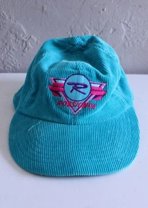 Sombrero de pana Rossignol vintage adulto talla única bordado azul verdoso snowboard 90 - Imagen 1 de 10
