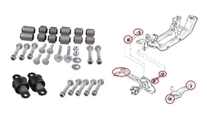 Rear Control Trailing Arm Lateral Link Bushes Bushings Fits Ford Focus 2005-2010 - Bild 1 von 1