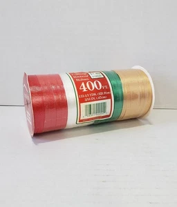 Berwick Curling Ribbon Red/White/Green/Gold 400 ft 3/16" Christmas New - Picture 1 of 4
