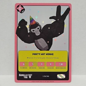 Makeship Gorilla Tag Party Hat Monke Card 1/30,700 Holofoil Another Axiom New - Picture 1 of 2