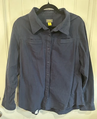 Cabela's Chamois Flannel Button Shirt Mens XLT Blue Cotton Chest Pockets - image 1 of 4