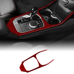 For BMW 1 2 Series F40 F44 2020-2024 Gear Shift Panel Sticker Red Carbon Fiber - Picture 1 of 8