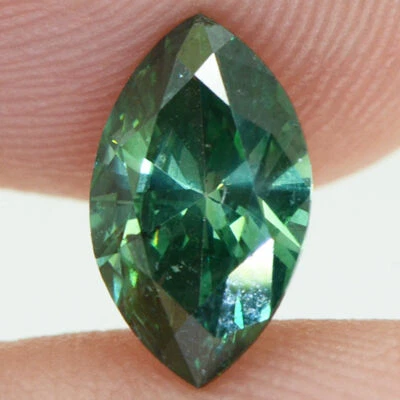 Marquise Shape Diamond Loose Fancy Green Color VS2 Certified Enhanced 1.01 Carat - Image 1 of 4
