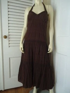Tommy Hilfiger Dress 8 Ankle Full Length Peasant Hippie Halter Style Lined - Picture 1 of 1
