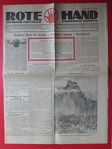 altes BLATT Rote Hand Satirisch - Politische Wochenzeitung Nr. 26 v. 1919 ( 7366 - Bild 1 von 1
