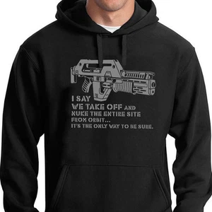 Sudadera con capucha ALIENS Nuke From Orbit M41A RIFLE DE PULSO HICKS RIPLEY ALIEN ALIEN SUDADERA GEEK - Imagen 1 de 2