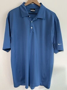 Nike Golf Tour Performance Dri-Fit kurzärmliges blaues Poloshirt Herren Größe Large - Bild 1 von 10