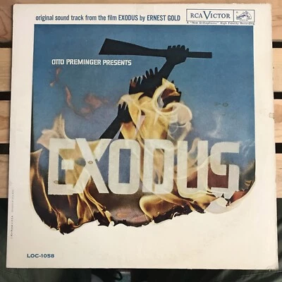 Exodus Otto Preminger Film Soundtrack Vinyl LP Record Album 1960 Excellent - Image 1 of 4