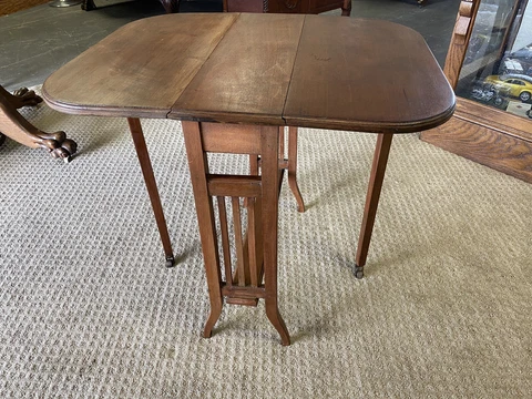 Antique Solid Wood Drop Leaf Table Cover