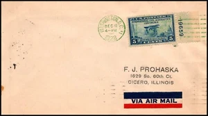 Scott 650 - 5 CentsCivil Aeronautics FDC Typed Address Plate # Single - Picture 1 of 2