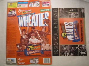 MT WHEATIES Cereal Box & Calendar 1998 18oz 75 YEARS OF CHAMPIONS [G7E1b] - Picture 1 of 2