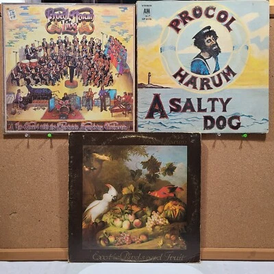 Procol Harum LP Lot of 3 Live with Symphony Exotic Birds Salty Dog Vinyl #A31 - Image 1 of 4