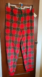 Pantalones de pijama de felpa a cuadros rojos verdes 3X 22W-24W para mujer Secret Treasures nuevos con etiquetas - Imagen 1 de 5