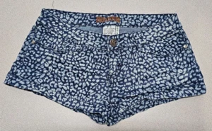 American Eagle Womens Size 6 (33x2) Denim Blue Shorts Stretch Shortie Floral - Picture 1 of 5