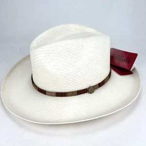American Hat Makers Laredo - Mens Straw Hat | Cream / Size MD Freedom Hats - Picture 1 of 9