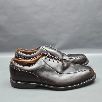 Zapatos de golf Footjoy Oxford profesionales 10,5 cuero marrón sin clavos punta de bicicleta Foto 1 de 4