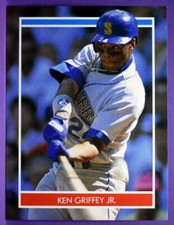 Ken Griffey Jr Mariners 1990 50 Hottest Rookies Jumbo Sticker - 4-1/8" x 5-1/2"