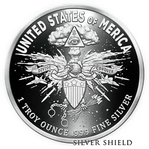 2020 1 OZ Death Eagle Proof - Silver Shield .999 "In-Hand" Collector Round - Picture 1 of 6