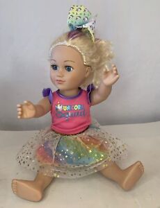2013 Cititoy My Life 18" Doll Long Blonde Hair Blue Eyes Unicorn Squad Outfit