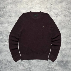Allsaints Distressed Merino Wool Sweater Men's Size XL Long Sleeve - Picture 1 of 15