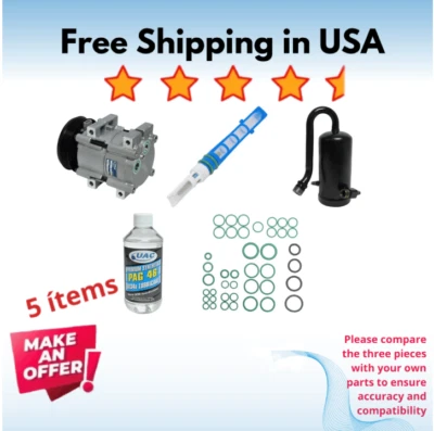 Compresor y válvula aire acondicionado apto para Ford F-150 1993, Ford F-250 1990-1993 Foto 1 de 4