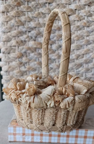 Autumn Harvest Corn Cob Basket Decor Fall Cover