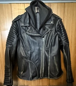 Milwaukee Leather Rub-Off Motorcycle Jacket Zip Out Hoodie Liner Women's L * New - Picture 1 of 12