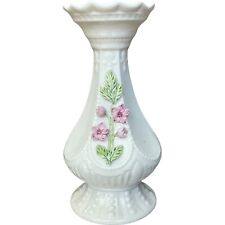 Belleek Ireland Porcelain 7” Vase Cherry Blossom 8th Blue Mark 1993-1996 Irish