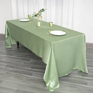 10 pcs 60x126" SATIN Rectangular TABLECLOTHS Wedding Decorations Table Linens - Picture 1 of 242
