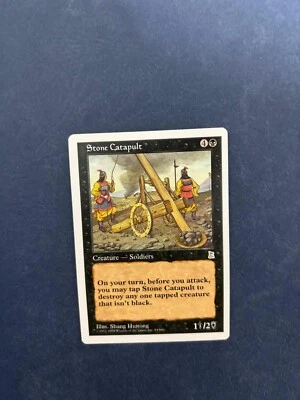 MTG PORTAL THREE KINGDOMS STONE CATAPULT NM P3K RARE ENGLISH BLACK SORCERY - Image 1 of 4