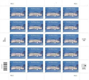 SCOTT 3445 - 33 CENT THE WHITE HOUSE 200TH ANNIVERSARY SHEET OF 20 MNH - Picture 1 of 1