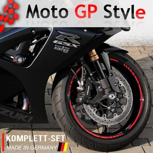 NEW Moto GP Style Felgenrandaufkleber Auto Motorrad Felgenaufkleber Pocket Bikes - Picture 1 of 2