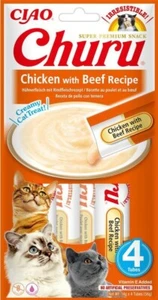 8859387701787 INABA Churu Chicken with Beef Recipe - cat treats - 4x14 g INABA - Picture 1 of 1