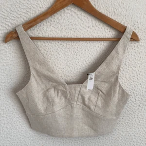 Banana Republic Linen Corset Top Womens Size 0 Natural - Picture 1 of 7