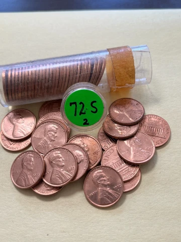 1972-S Lincoln Memorial Cents Roll * BU with Issues * Cover