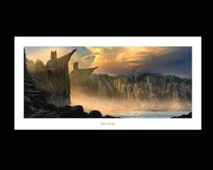 Weta Die Argonath Säulen der Könige Kunstdruck von Gus Hunter 23x11 LOTR - Bild 1 von 1