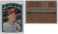 1972 Topps Ted Simmons #154 HOF