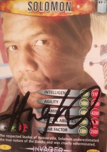 Doctor Who collectors card signed by Hugh Quarshie